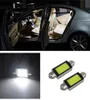 10Pcs LED Festoon 36mm Canbus COB Car Auto dome LED lamp Roof Map Interior Lights Bulbs White Lamps DE3423 DE3425 C5W 3423 DC12V9191136