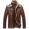 Fall-thick Winter Motorcycle Leather Jacket Men Fashion Bomber Jacket Male Coat Casual Parka Men Chaquetas De Cuero Hombre