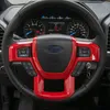 Accessori per la decorazione del rivestimento del volante di grandi dimensioni in ABS per Ford F150 2015 UP Accessori per interni per lo styling dell'auto2346