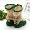 Groothandel- wollen babyschoenen baby's peuter haakbrei fleece laarzen meisje jongen wol sneeuwwieg schoenen winter warme laarsjes nieuw heet