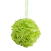 2 unids/lote 10 CM nuevo cifrado Artificial Rosa flor de seda bolas para besar bola colgante adornos de Navidad decoraciones para fiesta de boda