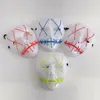 Led Cadılar Bayramı Hayalet Maskeleri Tasfiye Filmi EL Tel Parlayan Maske Masquerade Tam Yüz Maskeleri Cadılar Bayramı Kostümleri Parti Hediye WX9-57