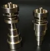 DHL Free 6 in 1 Domeless Titanium Nail Adjustable GR2 Spiral Titanium Nails 10mm &14mm&19mm with Male and Female Joint VS Quartz Nail