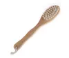 2-in-1-zijdige natuurlijke borstelborstel Dubbelzijdig Body Scrubber Massage Brush Lange Handgreep Spa Doucheborstel