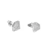 Hip Hop Iced Out CZ Diamond Silver Gold Cool Stud Earrings for Women Men Jewelry Vintage WomenCouples