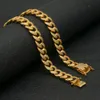 16/18/20/24inches Volledige zirkonia 12 mm Iced Out Cuban Link Chain Necklace Men Hip Hop Jewelry