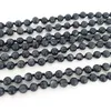 ST0323 Fancy Black Stone Necklace Making 72 inch long necklace larvikite stone knotted necklace for women boho jewelry