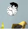 dessin animé de mode chaud cool Tom et Jerry 3D miroir mural autocollant horloge montre miroir horloge maison chat décoration murale stickers muraux Design moderne