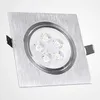 светодиодные светильники квадратные встраиваемые потолочные светильники 3 Вт 5 Вт 110 В 220 В домашнего использования точечная лампа алюминиевый корпус