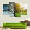 4 Painel moderno HD impressão pintura em tela quatro temporada árvore abstrata cenário pintura wall art pictures decoração de casa