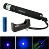 301 Powerful Blue Violet Pen Pointer 405nm Beam Light Laser 18650 Battery + Charger