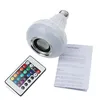 Wireless 12W Power E27 LED RGB Bluetooth -luidspreker Lichtlamp Muziek Spelen RGB -verlichting met afstandsbediening278F