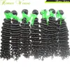 3 bundles 8A Virgin Deep Wave Curly Indian Human Hair Smooth Texture Thick Weave 2020 Clearance