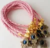 Gratis 100pcs Gold Hamsa Hand Evil Eye String Bracelets Lucky Charms Leather Hot 20cm