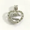 Superman Lettera S Ciondolo a forma di gabbia con medaglione a forma di cuore, collana con pendente in perle di perle fai-da-te in stile simbolo di lettera con ciondoli adorabili