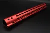 Red Anodized 7/9/10/12/13.5/15'' inch Keymod Handguard Rail Free Floating Picatinny Mount System Steel Barrel Nut