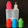 2018 Gratis DHL 2000PCS Soft Style Pe Needle Bottle 20ml Plast Dropper Flaskor Barnsäker keps LDPE E Vätska Tom flaska 20 ml
