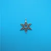 Blandad tibetansk silver snöflinga charms hängsmycken smycken gör armband halsband mode populära smycken fynd Komponent tillbehör V156