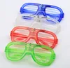 Fashion LED Light Glasses Flashing Shutters Shape Glasses LED Flash Glasses Sunglasses Dances Party Supplies Festival Decoration E1680305