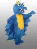 Vente chaude de haute qualité bleu ptérosaure dinosaures costume de mascotte conception personnalisée mascotte fantaisie costume de carnaval livraison gratuite