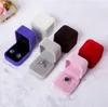 2017 nova moda 10 cores caixa de joias de veludo quadrado vermelho caixa de gadget colar anel caixa de brincos J015