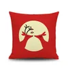 christmas reindeer pillow case merry christmas reindeer snowfla cartoon animals pillow case festival gift christmas gift 4545 cushion cover