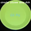 scatole vassoi di silicio piatto profondo rotondo panoramica 8 "amichevole non stick silicone contenitore concentrato olio bho fda vassoio