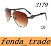 Merk mannen en vrouwen retro zonnebril nieuwe kleur heldere metalen hoogwaardige zonnebril grote frame zonnebril 3179 kleuren 10 kwaliteit A +++ M0Q = 10