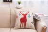 Chtistmas Theme Pillow Case Santa Claus Reindeer Pattern Cushion Cover Home Decorative Throw Pillow Case Christmas Gift