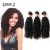 Brasilianska Curly Virgin Hair Weaves Obehandlade Peruanska Indiska Malaysiska Kambodjanska Mongoliska Djup Kinky Curly Remy Human Hair 3/4 Bundles