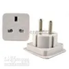 VK naar Euro EU AC Power Travel Plug Adapter Adapters Converters Wit