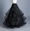 Prawdziwy obraz Linia czarne warstwy krinoliny halki ślubne sukienki ślubne ślubne rozmiar rozmiar zamiatania pociągu