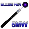 Laser Wskaźnik Długopis Niebieski Light Laser Pen 5mW 405nm Wiązka do SOS Montaż Noc Polowanie Nauczanie Xmas Prezent OPP Pakiet Hurtownie 50 sztuk / partia