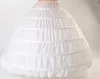 Vestido de baile inteiro com 6 argolas Anágua de noiva branca Osso Completo Crinolina Tule Longo Puffy Anágua de casamento Barato Simples Em Estoque291l