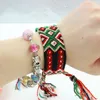 Artesanal Corda Corda Corda Hippy Boho Arco Íris Macrame Bordado Algodão Amizade Pulseiras Para Mulheres E Homens