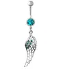 YYJFF D0502 Wing Mix Colors Belly Navel Button Ring