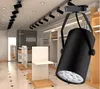 Hög Power LED Track Light 3W / 7W / 12W / 18W Spårskena Aluminium Spotlight Lampa för Commercial Store Office Home Lighting