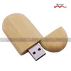 10 PZ 1 GB 2 GB 4 GB 8 GB 16 GB Pendrive di memoria ovale in legno Stick True Capacity USB Flash Drive 2.0 Suit per logo inciso al laser