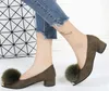 Nouveau style chaussures à talons épais pour femmes de haute qualité à la mode chaussures habillées bottes Martin