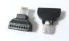 10st RJ45 Etherne-kontakt till 8 PIN AV-anslutningsskruvadapter för block CCTV