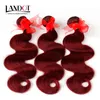 Burgundy Brazilian Virgin Hair Weave Bundles Brazilian Body Wave Wavy Hair 3Pcs Lot Wine Red 99J Cheap Human Hair Extensions Tangle Free