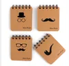 Korean creative mini notepads kraft papers cover notepads men style loose-leaf notebook Blank paperTravel Journal note books Christmasi Gift