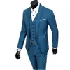 Latest fashion style of men's three-piece suit dress high quality customized handsome man suit (jacket + pants + vest)