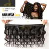 8A Brazilian Virgin Human Hair Weaves 3 Bundles With Lace Closure Malaysian Indian Cambodian Peruvian Body Wave Hair And Closures 4x4 Size