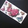 6PCSLot Nieuwe Kleurrijke 3D Vlinder Tattoo Sticker Vrouwen Sexy Rose Bloem Tijdelijke Tattoo Ontwerpen Stickers1010764
