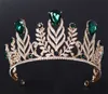 Vintage Wedding Queen Tiara Princess Crown Bridal Crystal Strass Accessori per capelli Gioielli Fascia per capelli Gioielli Copricapo Viola Re5600615