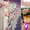 100 cm Simulazione Ramo di fiori di ciliegio Camera per matrimoni Ciliegio Soggiorno fai-da-te Festa di nozze Balcone Fiore Decorazione della vite