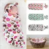 Newborn Baby Sleeping Bag Newborn Baby Swaddle + Headband Two Piece Baby Swaddle Wrap Sleeping Sack Infant Sleepwear Kids Clothing 10 Styles