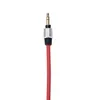 Darmowa Wysyłka 50 sztuk / partia Black Red 6.5mm 3.5mm Wiosenny Wymiana Kabel Audio Słuchawki dla Monster Beat Pro Detox Solo Aux Cable