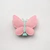 36pcs Glitter Butterfly Double Layers Synthetic Leather Design Kids Hairpins Handmade Hair Clips Lovely Bowknot Accessories